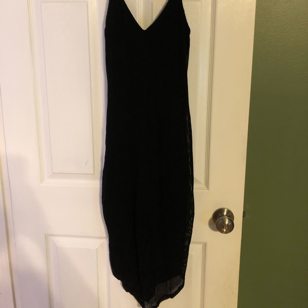 Sleek, form fitting spaghetti strap black Express women’s XS dress, v-neck